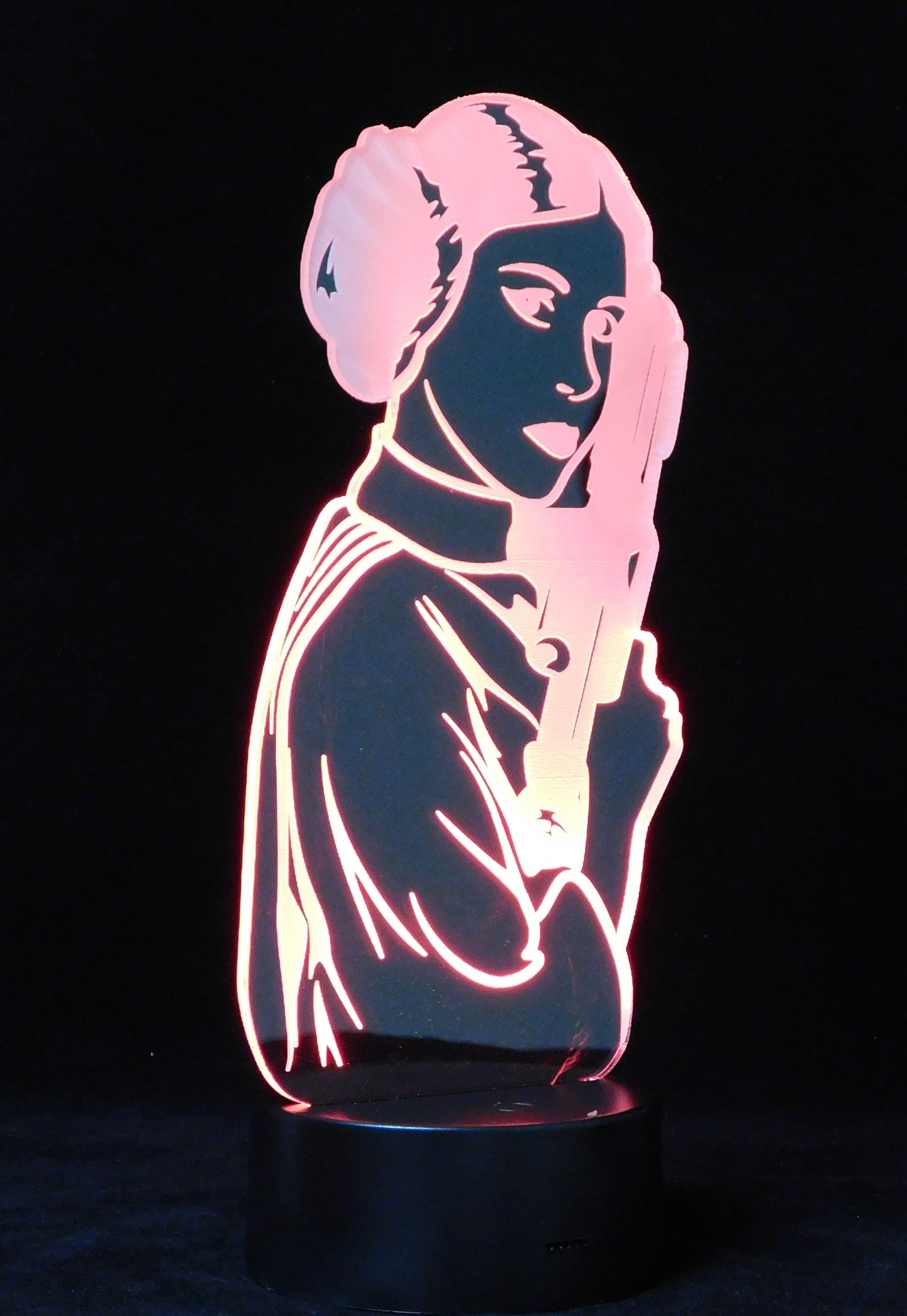 Princess Leia 3-D Optical Illusion LED Desk, Table, Night Lamp