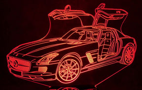 Mercedes 2013 SLS 3-D Optical Illusion Multicolored Light