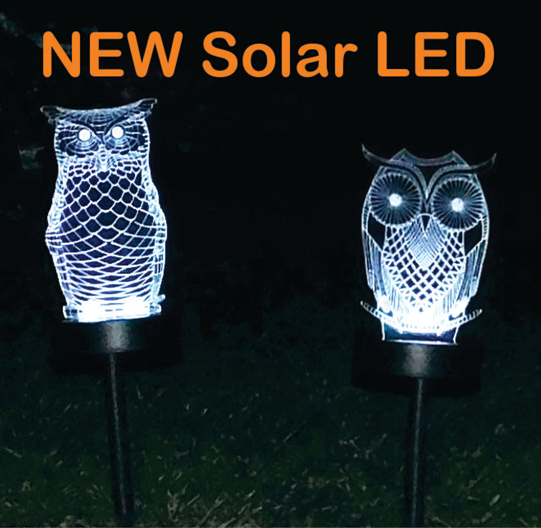 Solar Outdoor 3-D Optical Illusion LED Lamp