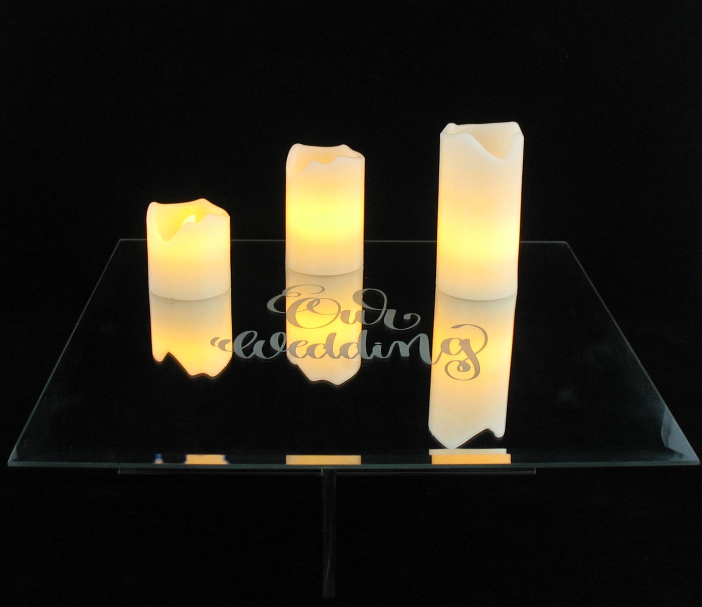 Our Wedding - Engraved Beveled Mirror Tile