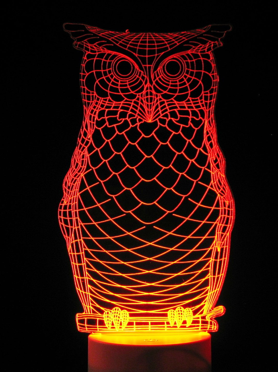 Owl 3-D Optical Illusion LED Desk, Table, Night Lamp