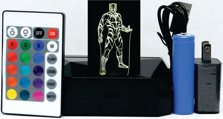 Black Panther 3-D Optical Illusion Multicolored Light