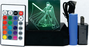 Darth Vader With Sword 3-D Optical Illusion LED Desk, Table, Night Lamp