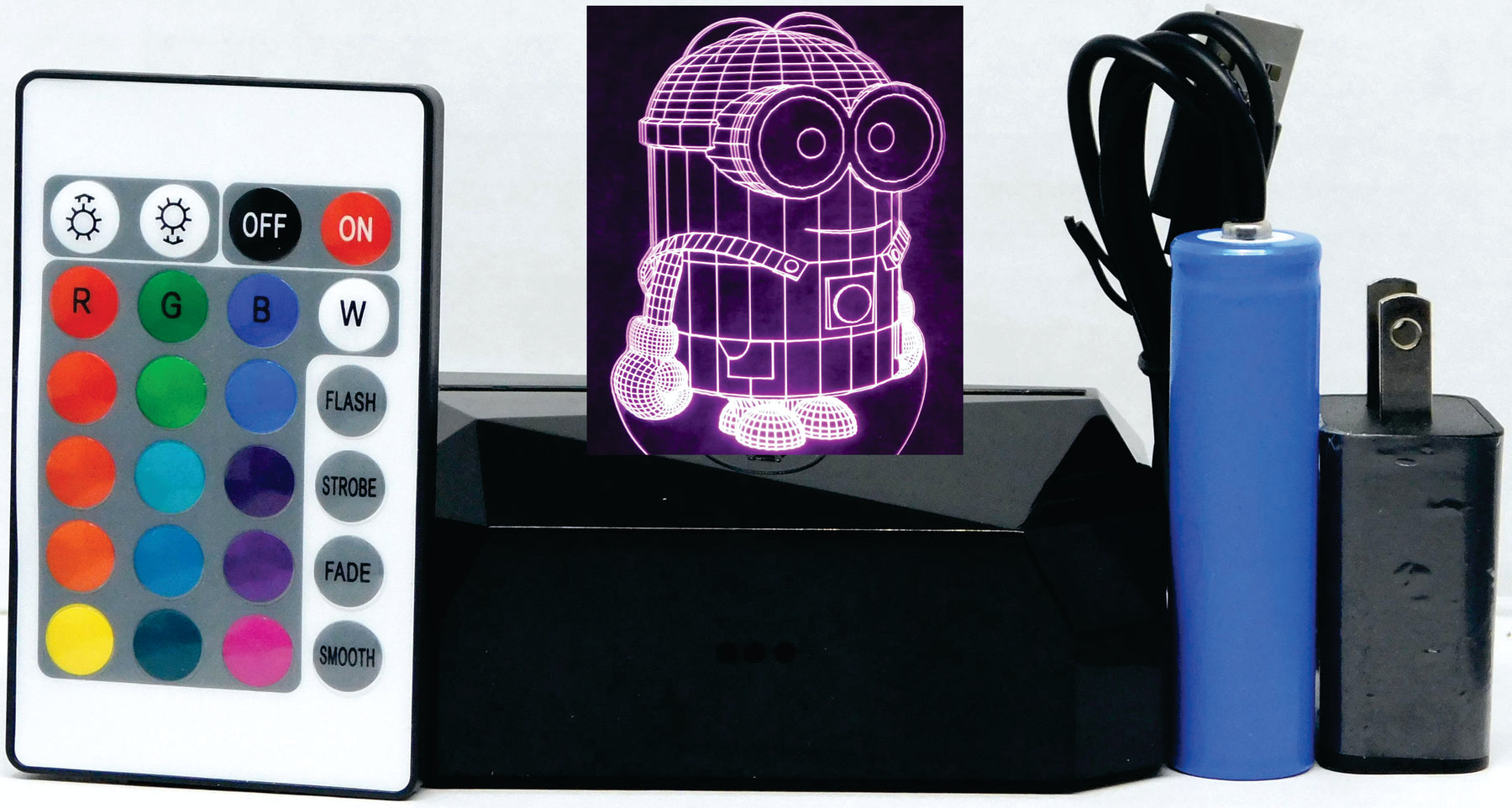 Minion 3-D Optical Illusion LED Multicolor Lamp