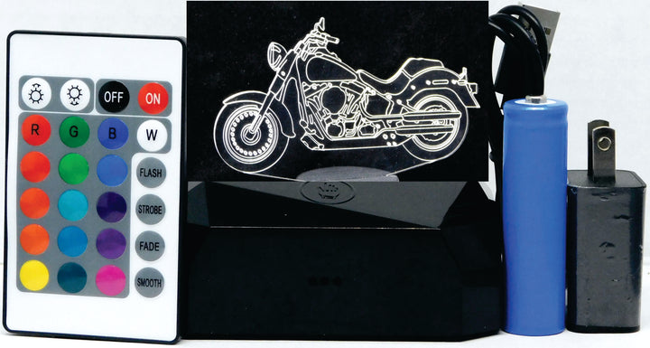 Harley-Davidson 3-D Optical Illusion Multicolored LED Lamp