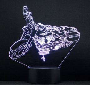 Harley-Davidson Road King 3-D Optical Illusion Multicolored LED Lamp