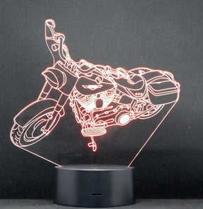 Harley-Davidson Road King 3-D Optical Illusion Multicolored LED Lamp