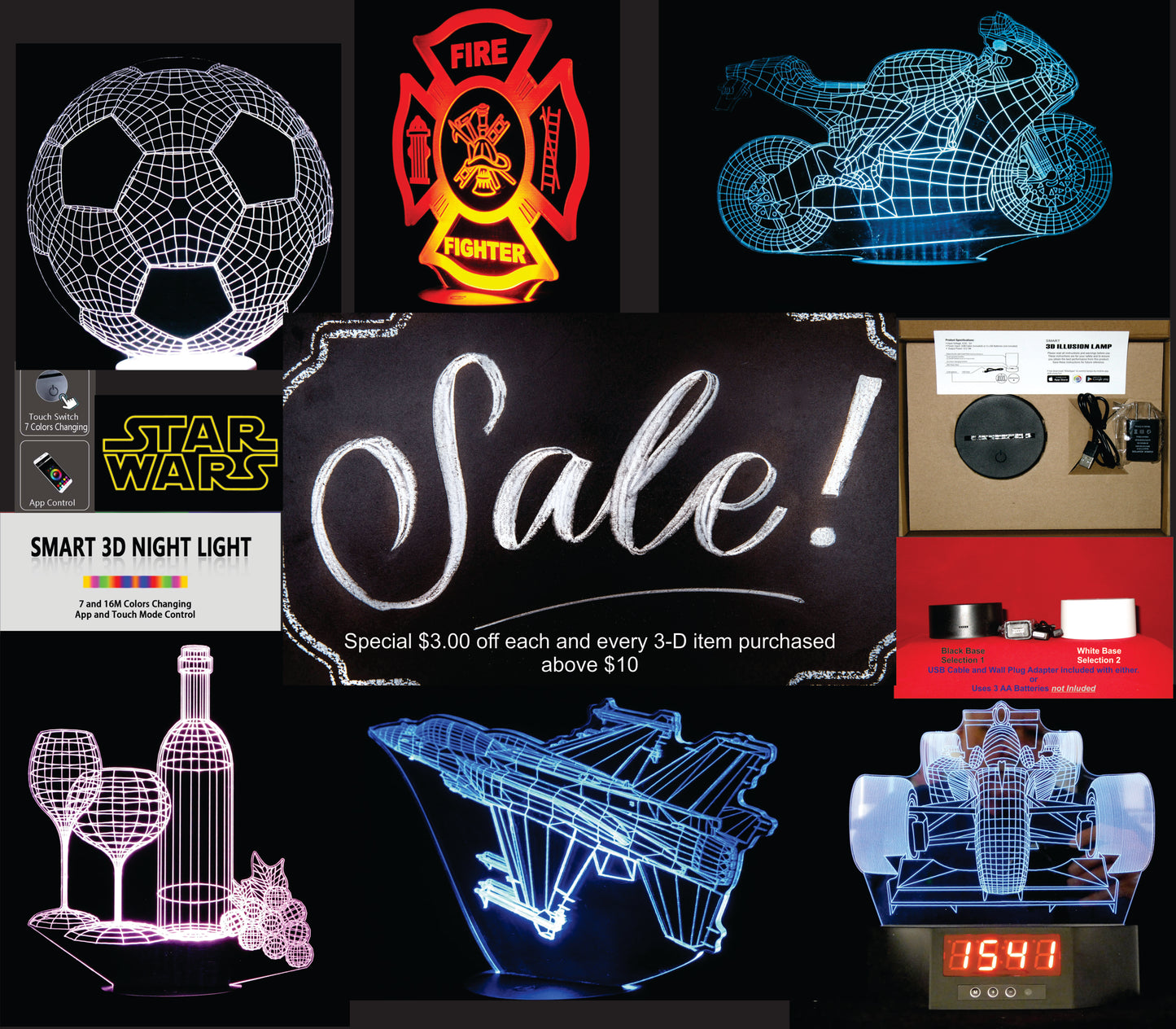 Sale $2 off on 3-D
