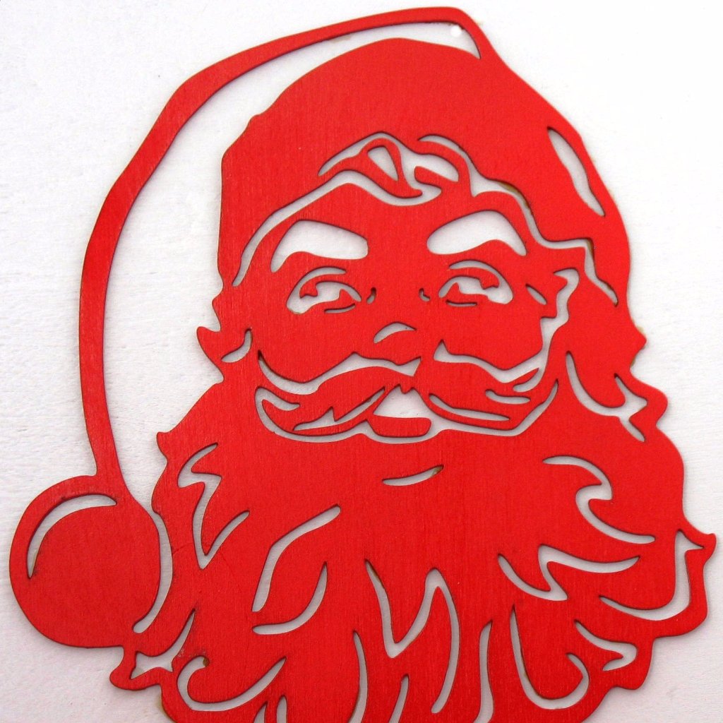 Santa Clause Painted Christmas Wall Plaque