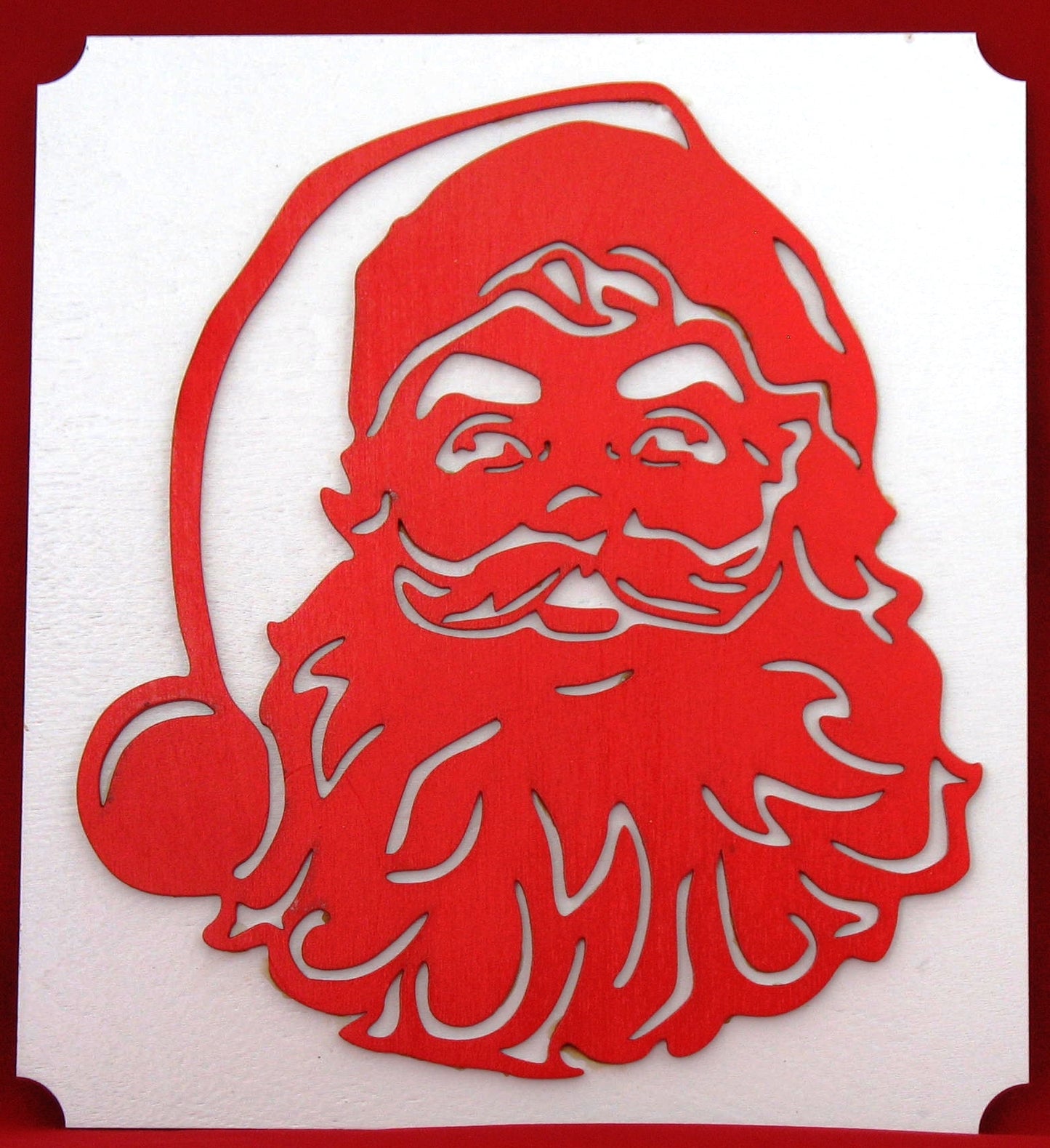 Santa Clause Painted Christmas Wall Plaque