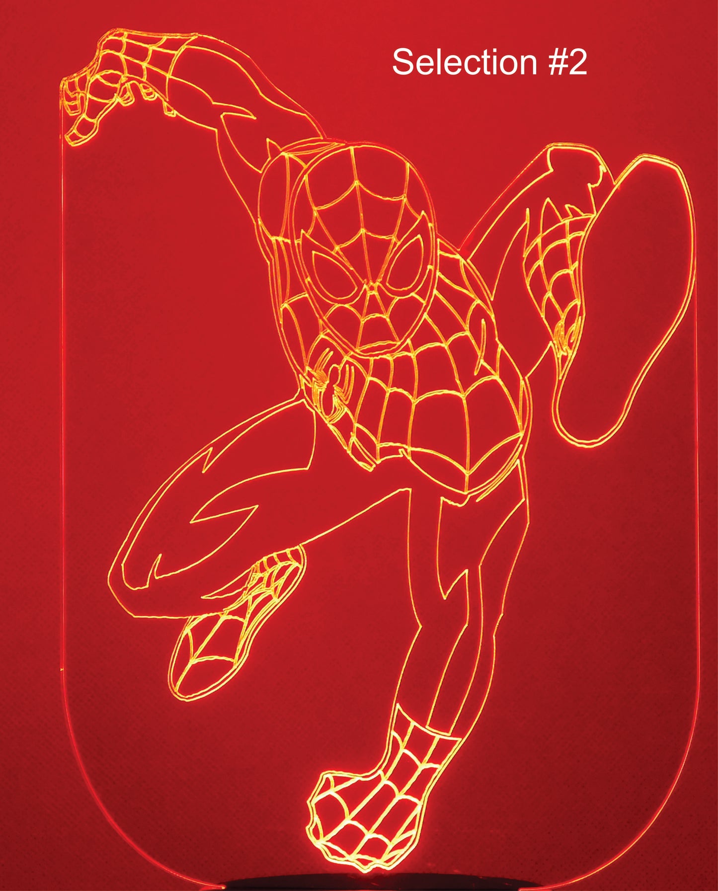 Spiderman Selection 3-D Optical Illusion Multicolored Lamp