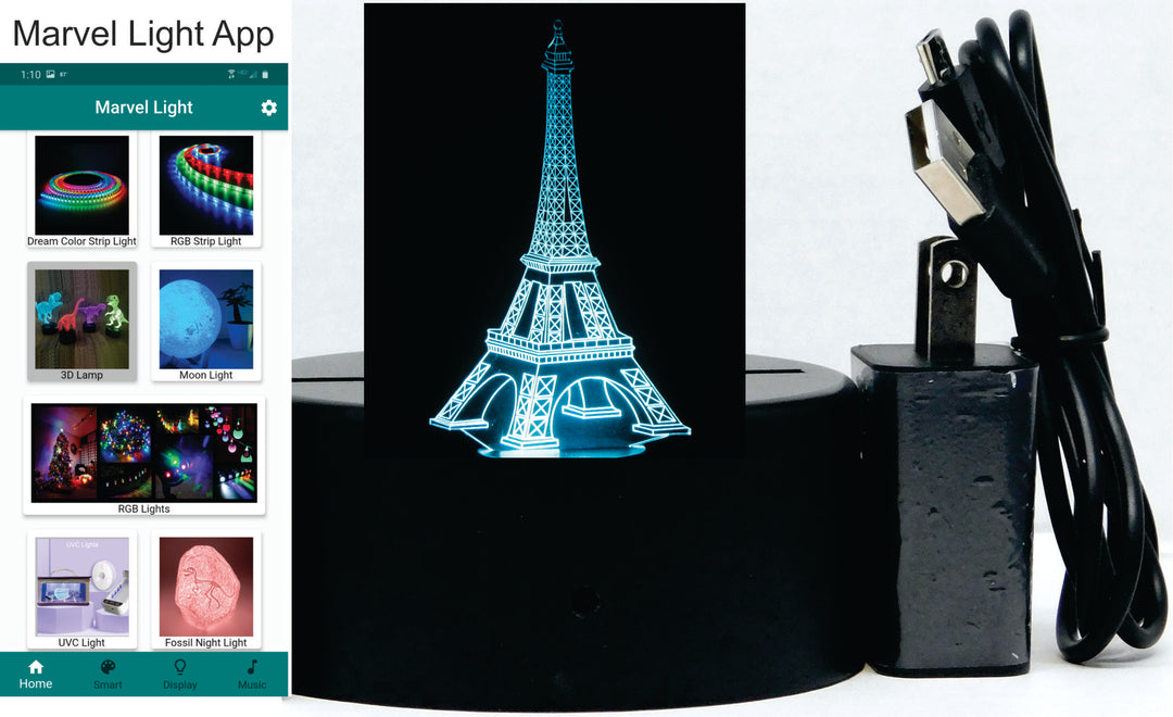 Eiffel Tower LED Desk, Table, Night Lamp