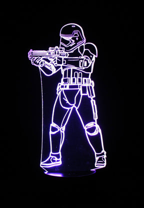 Storm Trooper 3-D Optical Illusion LED Multicolored Lamp
