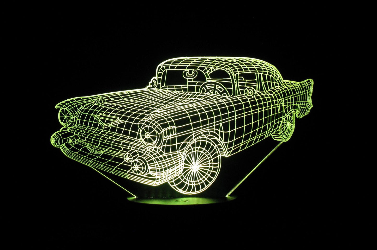 Chev 57 3-D Optical Illusion Multicolored Light