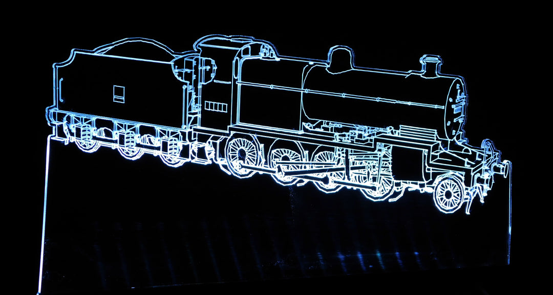 Train Steam Engine Large Rectangle 3-D Optical Illusion LED