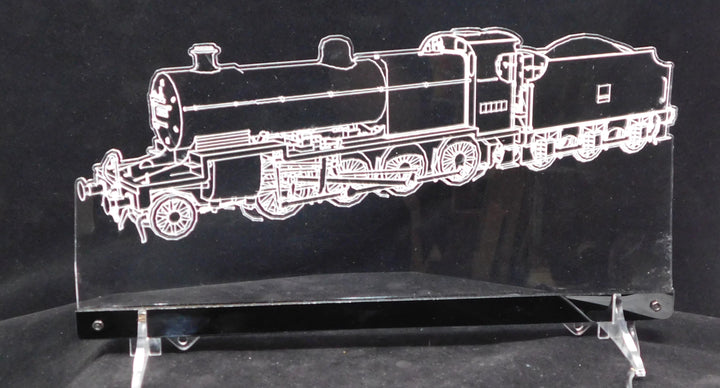 Train Steam Engine Large Rectangle 3-D Optical Illusion LED
