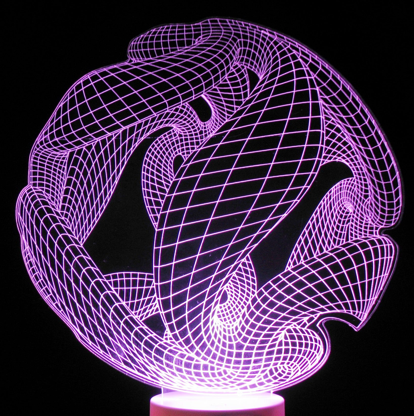 Twisted Ball 3-D Optical Illusion Multicolored Lamp