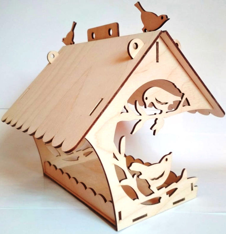 Decorative Two Bird Cutout Bird Feeder Table