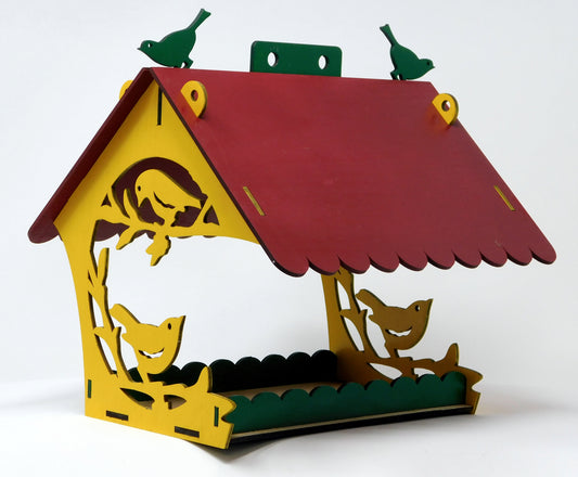 Decorative Two Bird Cutout Bird Feeder Table