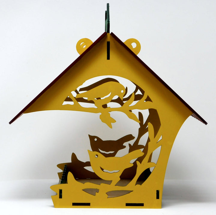 Decorative Two Bird Cutout Bird Feeder Table