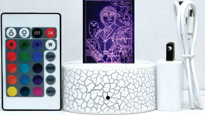 Harry Potter with Owl 3-D Optical Illusion Multicolored LED Lamp