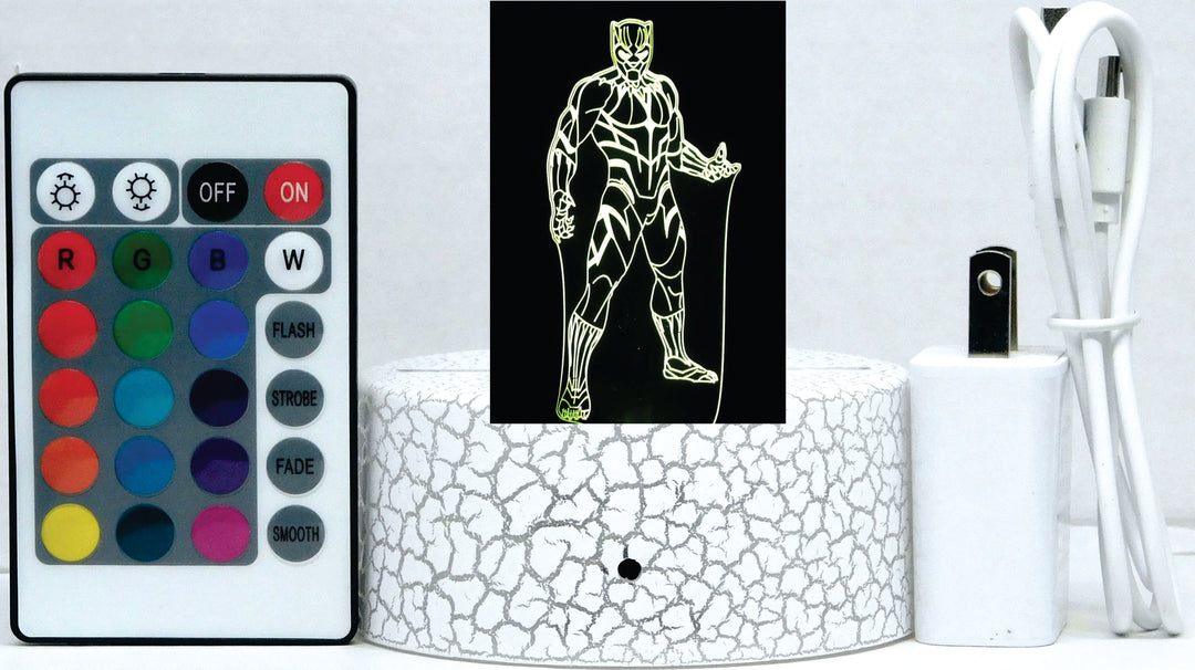 Black Panther 3-D Optical Illusion Multicolored Light