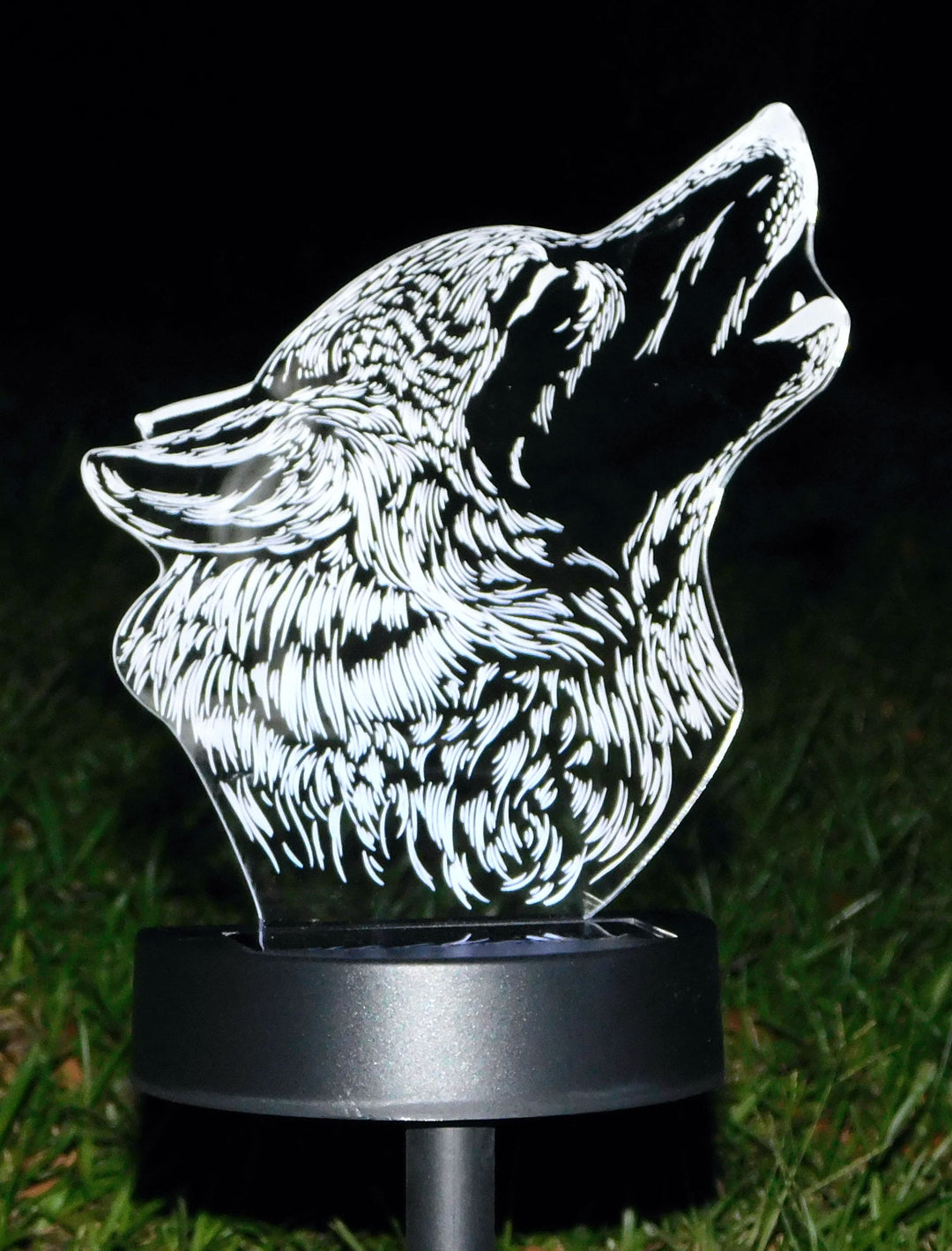 Solar Outdoor 3-D Optical Illusion LED Lamp