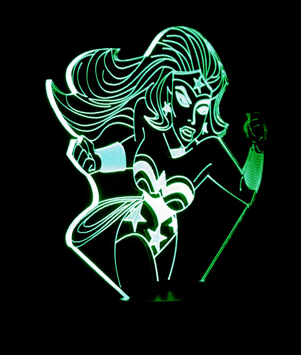 Wonder Woman LED Desk, Table, Night Lamp