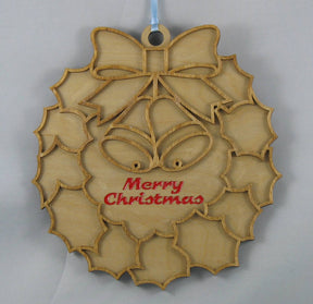 Merry Christmas Wreath Wall Plaque