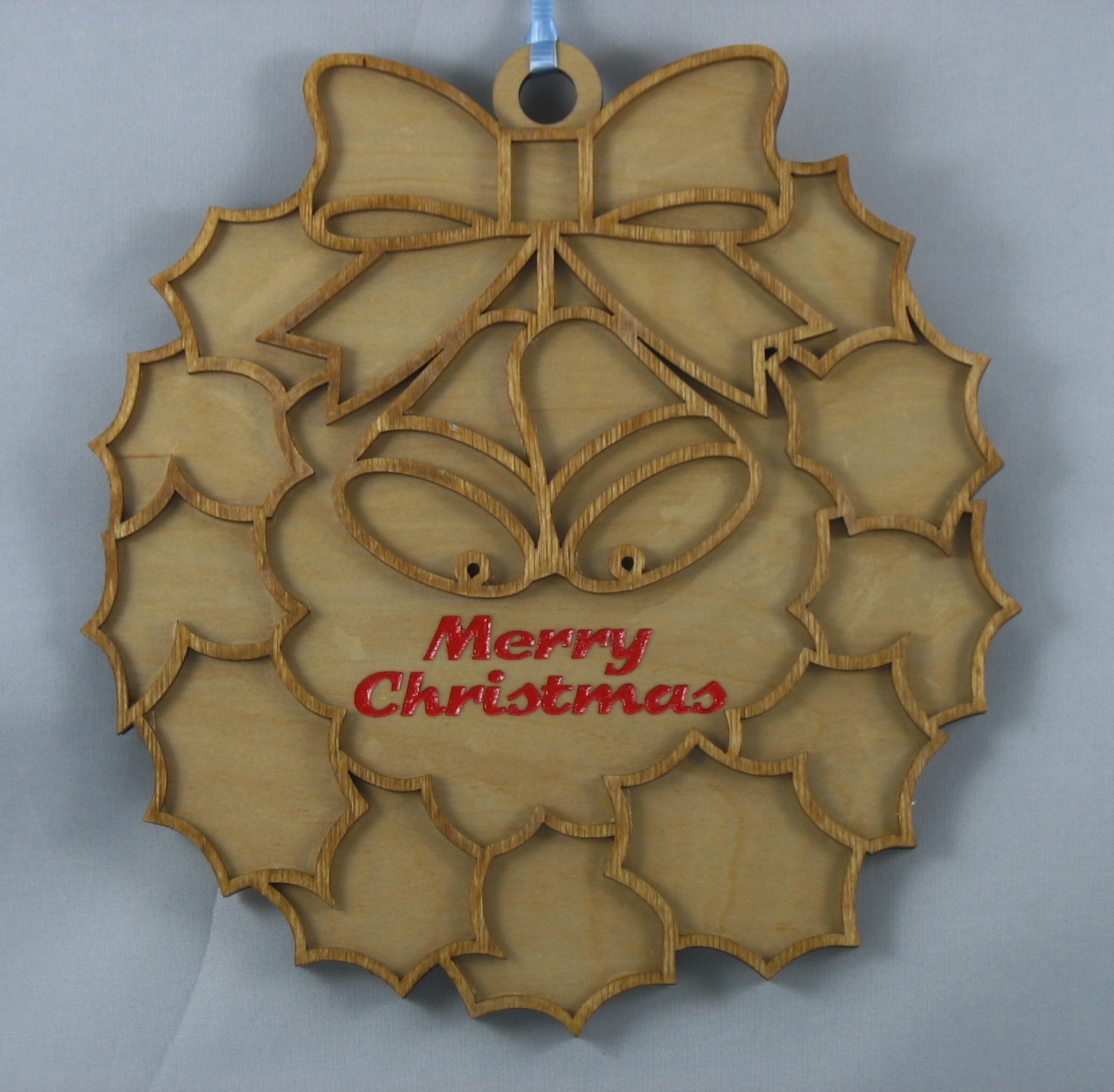 Merry Christmas Wreath Wall Plaque