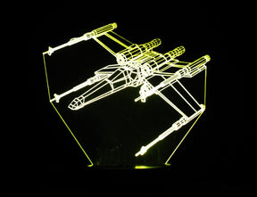 X-Wing Fighter 3-D Optical Illusion Multicolored Light