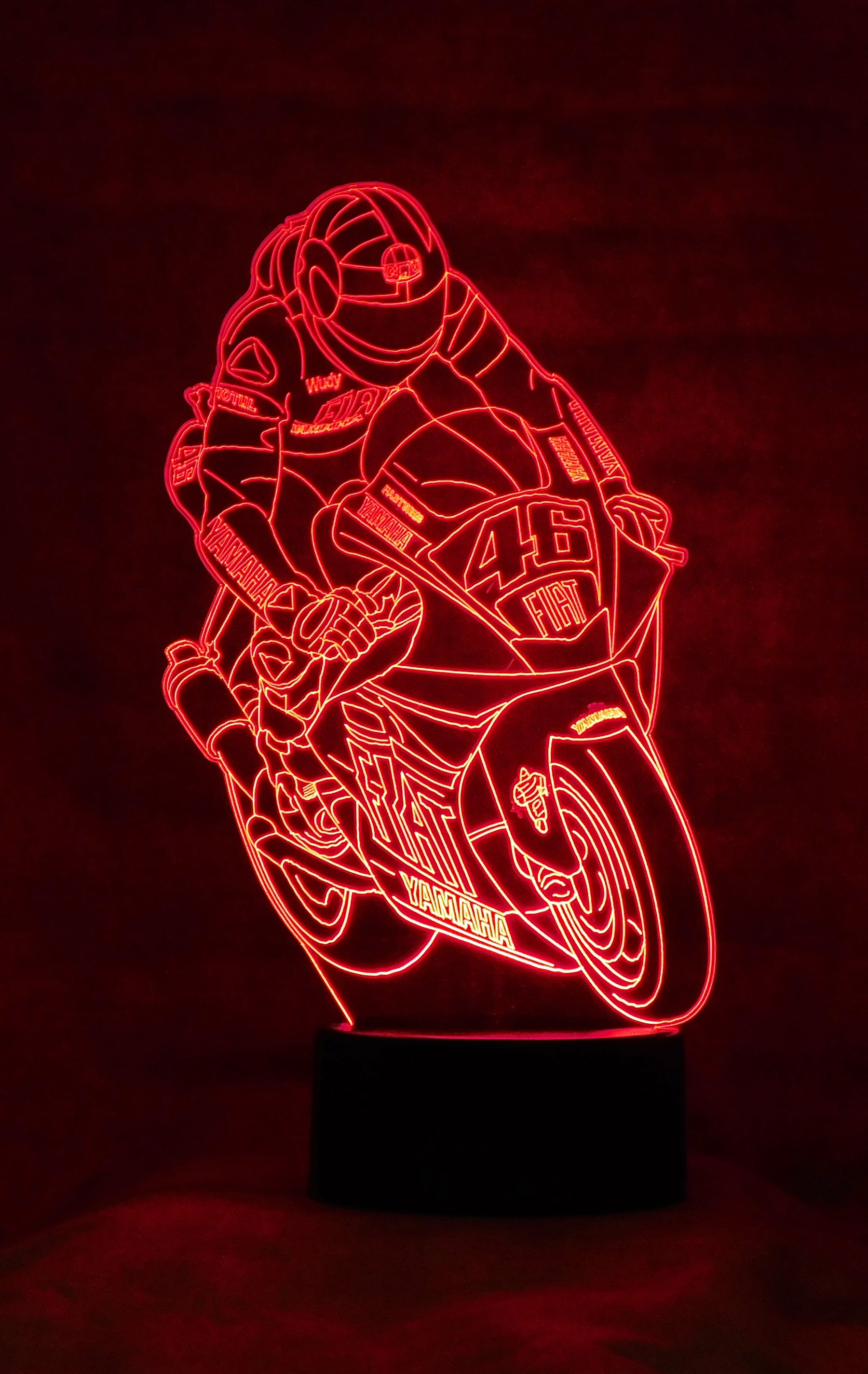 Motorcycle Yamaha Supersport 3-D Optical Illusion Multicolored LED Lamp