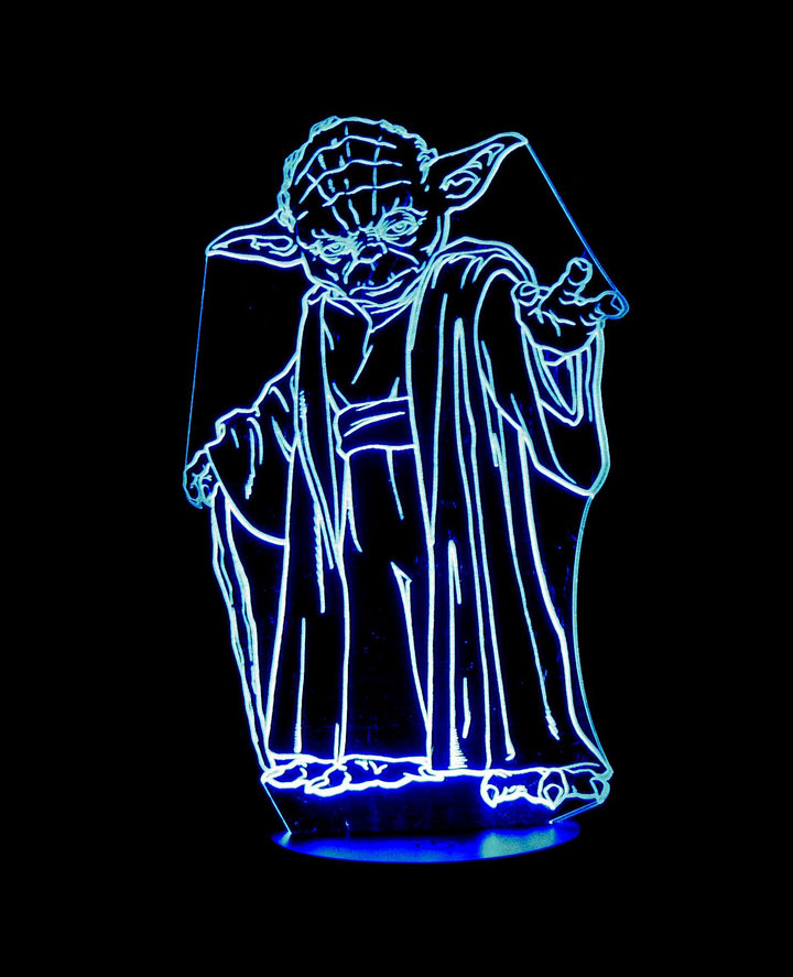 Yoda 3-D Optical Illusion Multicolored Light