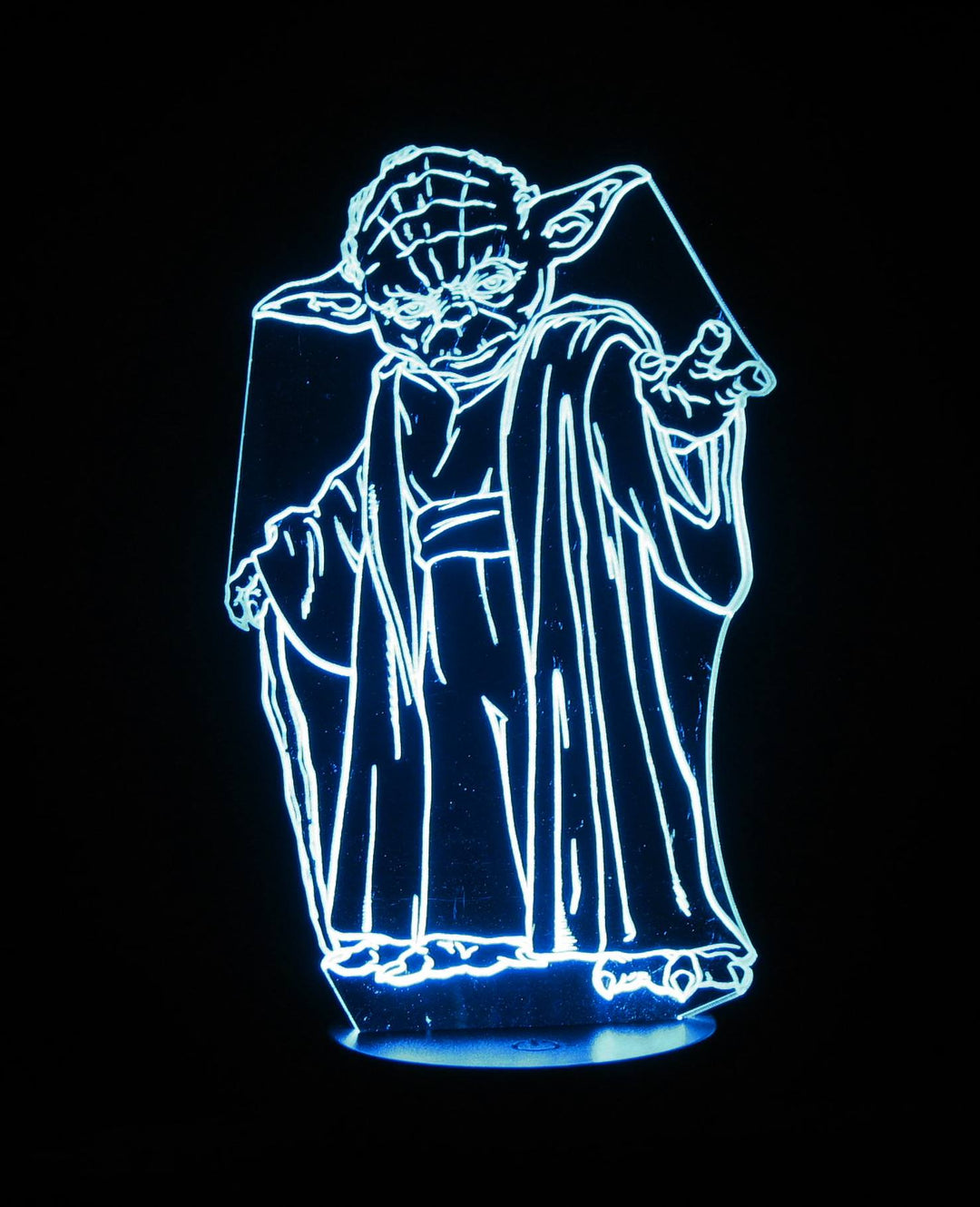Yoda 3-D Optical Illusion Multicolored Light