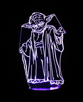 Yoda 3-D Optical Illusion Multicolored Light