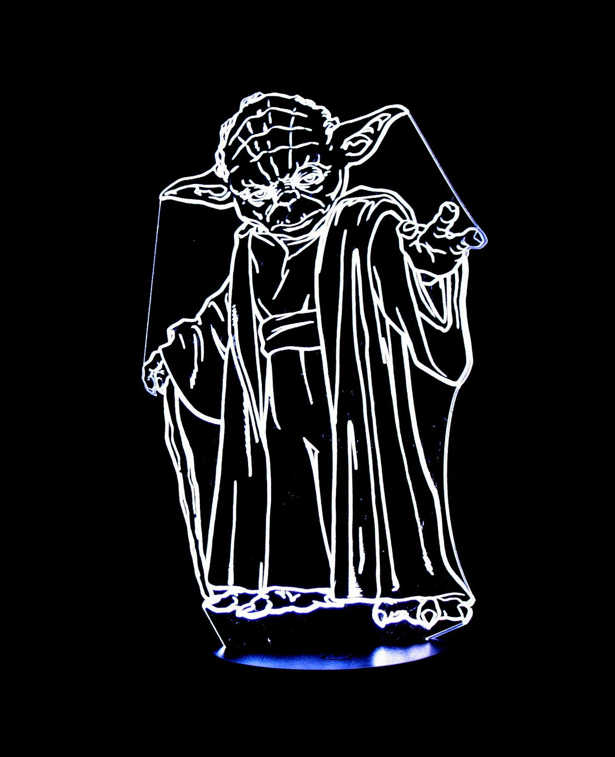 Yoda 3-D Optical Illusion Multicolored Light